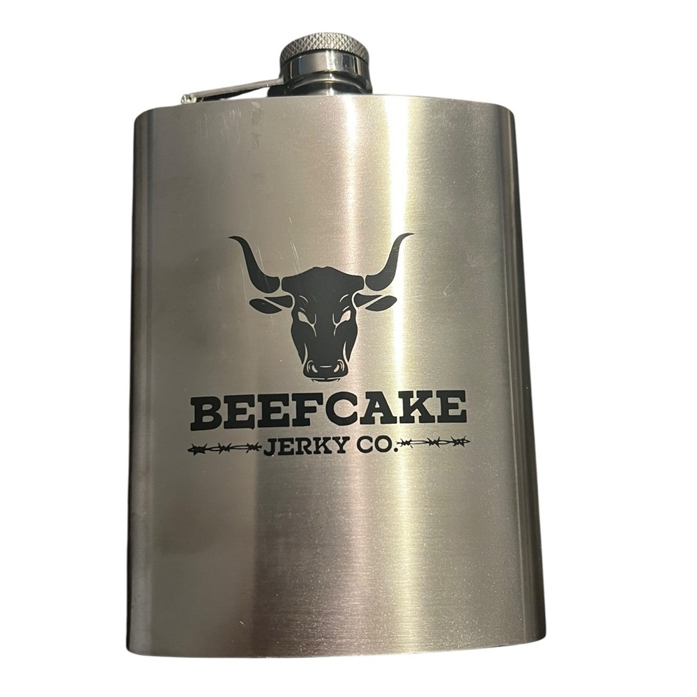 Stainless Steel Flask  Beefcake Jerky Company Promotional New